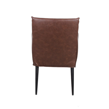 Custom Vintage Indoor Furniture Leather Dining Chairs for Commercial Spaces