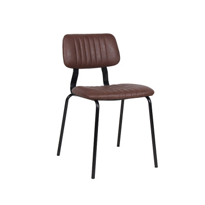 Wholesale Dinning Chair For Indoor Restaurant Pu Leather Seat Metal Frame Chair High Quality
