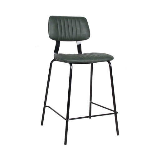 High Bar Stool Cahirs For Restaurant And Bar Indoor Leather Bar Chair Modern Design Vintage Pu Leather