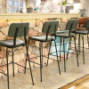 High Bar Stool Cahirs For Restaurant And Bar Indoor Leather Bar Chair Modern Design Vintage Pu Leather