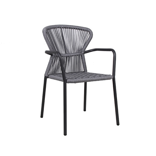 Garden Weaving Chairs For Outdoor Restaurant Dinning Furniture Aluminum Outdoor Rope Chair