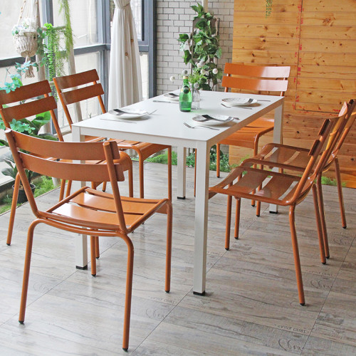 Metal Chair Garden Furniture Commercial Use Outdoor Restaurant Dinning Chairs