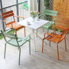 Outdoor Stackable Dining Chair For Restaurant And Coffee Shop Metal Armchair