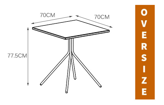 Metal round table