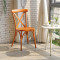 Modern Design Cross Back Chair Metal Furniture Supplier Dinning Chair For Outdoor Restaurant