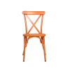 Modern Design Cross Back Chair Metal Furniture Supplier Dinning Chair For Outdoor Restaurant