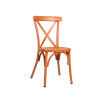 Modern Design Cross Back Chair Metal Furniture Supplier Dinning Chair For Outdoor Restaurant