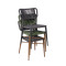 Stackable Dinning Chair For Outdoor Restaurant Light Weight Aluminum Rope Chairs