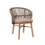 Wholesale Stackable Chair Wooden Effect Aluminum Frame Rope Chair Outdoor Weaven Dining Chair