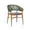 Rope Chair Outdoor Furniture Supplier Metal Chair In Wooden Finished Garden Weaving Chair