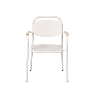 Outdoor Aluminum Armchair Wholesale Patio Dinning Furniture Stackable Chair