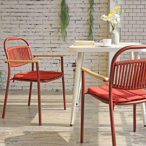 Patio Metal Chair For Outdoor Aluminum Garden Furniture Modern Design Commercial Furniture