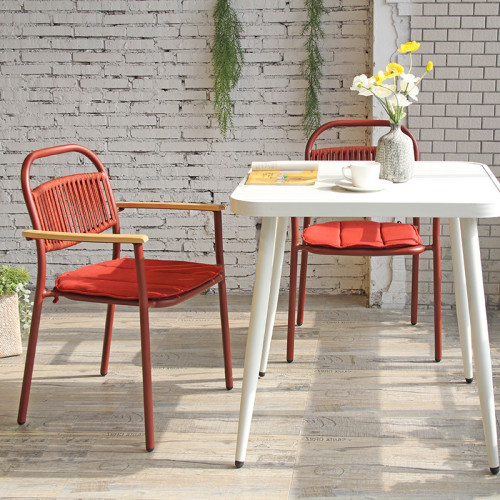 Patio Metal Chair For Outdoor Aluminum Garden Furniture Modern Design Commercial Furniture