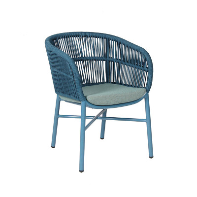 Outdoor Furniture Dinning Chair For Wholesale Rope Weaving Armchair For Restaruant Outside Use