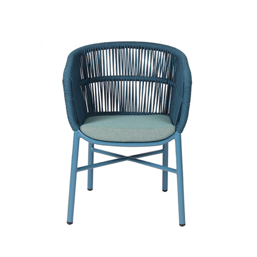 Outdoor Furniture Dinning Chair For Wholesale Rope Weaving Armchair For Restaruant Outside Use