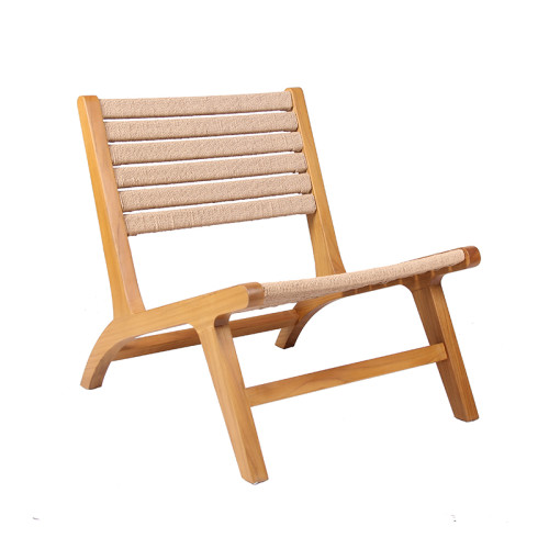 Wooden Leisure Chair Set Balcony Furniture Wholesaler Chair And Ottoman Set