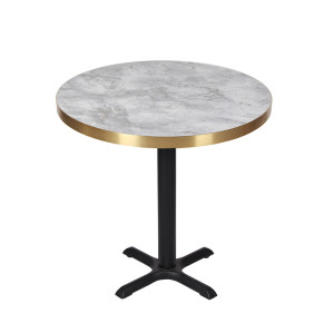 Hpl Round Table Top Fireproof Marble Effect For Wholesale Coffee Shop Table Top