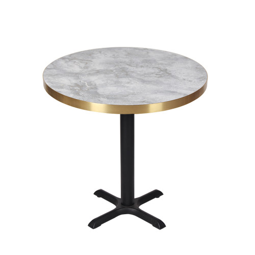 Hpl Round Table Top Fireproof Marble Effect For Wholesale Coffee Shop Table Top