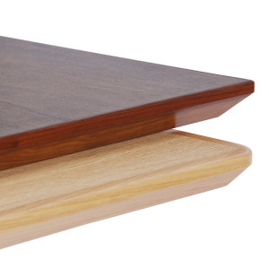 Restaurant HPL Table Top Wooden Effect Square Coffee Shop Table Top For Wholesale