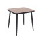 Square Outdoor Table Aluminum Frame Plastic Wood Tabletop Durable Waterproof