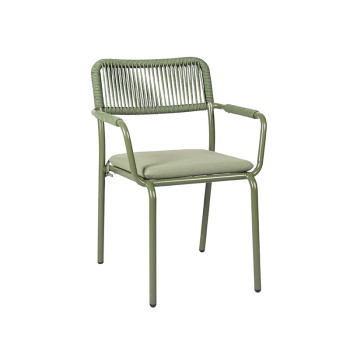 Outdoor Aluminum Frame Soft Cushion Braiding Rope Chair