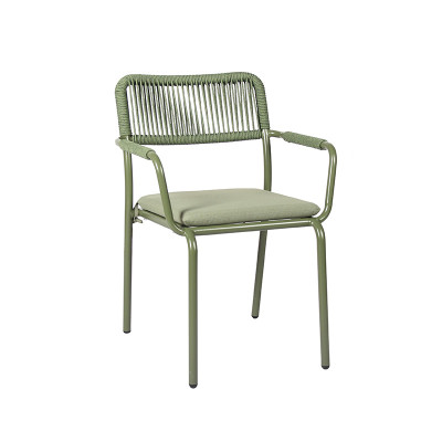 Outdoor Aluminum Frame Soft Cushion Braiding Rope Chair