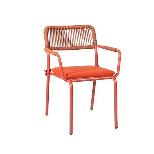 Outdoor Aluminum Frame Soft Cushion Braiding Rope Chair