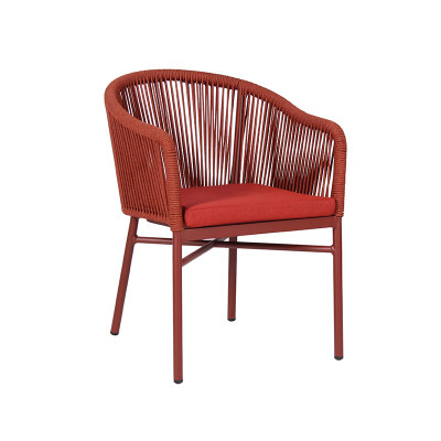 Aluminum Frame Hand Made Weaving Rope Outdoor Chair