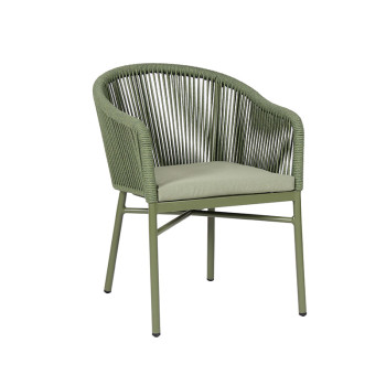 Aluminum Frame Hand Made Weaving Rope Outdoor Chair