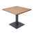 Waterproof Teak Wood Top Commercial Square Patio Dining Table