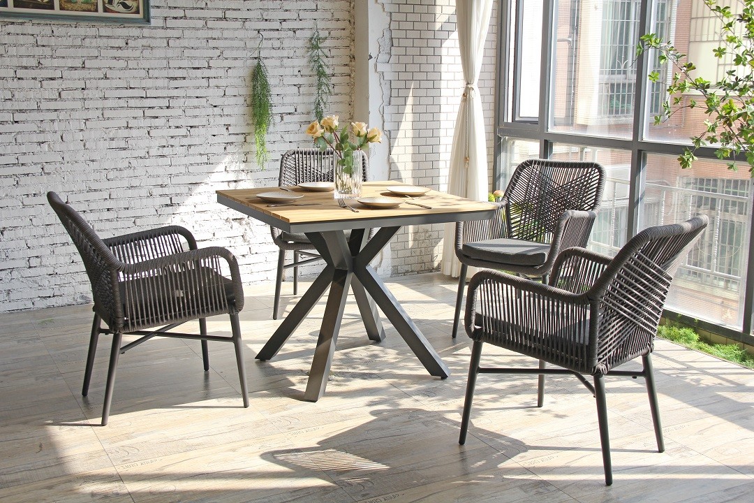 Square Plastic Wood Outdoor Table