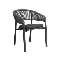 Custom Outdoor Restaurant Dining Furniture Rattan Rope Chairs for Commercial Use