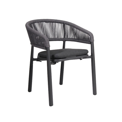 Custom Outdoor Restaurant Dining Furniture Rattan Rope Chairs for Commercial Use