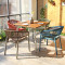Custom Outdoor Restaurant Dining Furniture Rattan Rope Chairs for Commercial Use