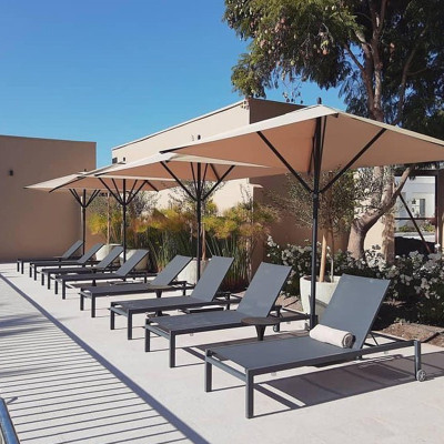 Aluminum Leg Pe Rattan Outdoor Waterproof Lounge Chair
