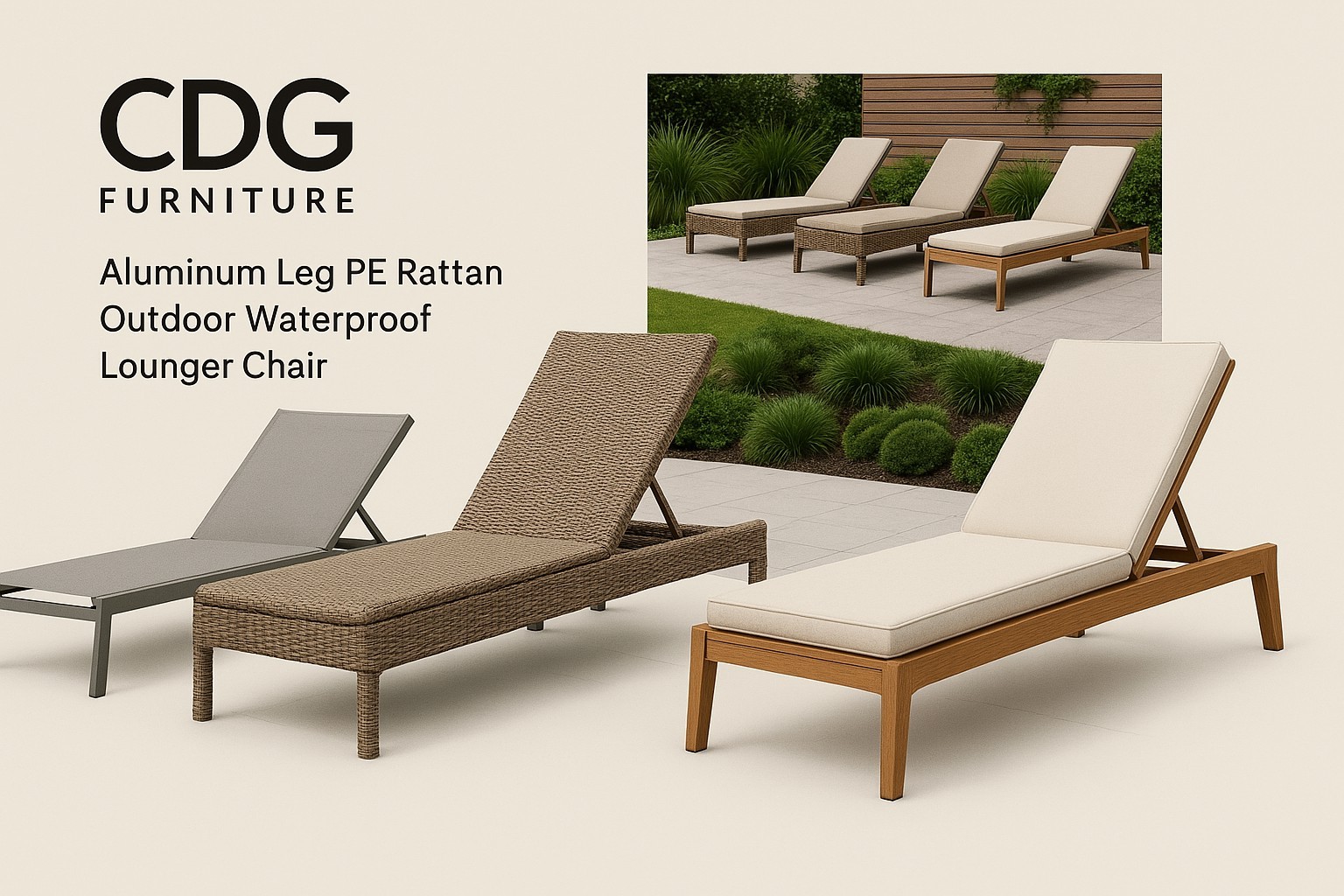 Commercial Sun Loungers by Pool