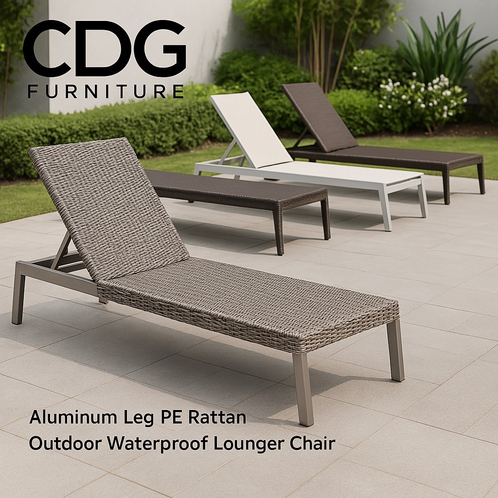 Sun Loungers in Garden Patio