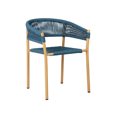 Waterproof Armrest Rope Woven Chair For Garden Balcony Patio
