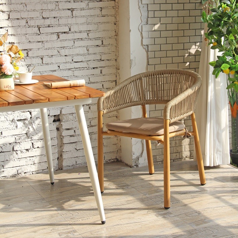 Lightweight Woven Rope Chairs For Balcony Space