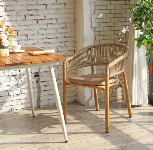 Lightweight Woven Rope Chairs For Balcony Space