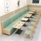 Customized Commercial Leather Fabric Restaurant Booth Furniture