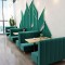 Commercial Flannel Chair And Table Booth Set For Hotel Cafe Restaurant Projects