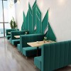 Commercial Flannel Chair And Table Booth Set For Hotel Cafe Restaurant Projects
