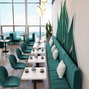 Commercial Flannel Chair And Table Booth Set For Hotel Cafe Restaurant Projects