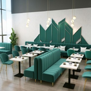 Commercial Flannel Chair And Table Booth Set For Hotel Cafe Restaurant Projects