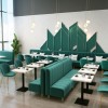 Commercial Flannel Chair And Table Booth Set For Hotel Cafe Restaurant Projects