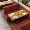 Modern Customized Pizza Shop Restaurant Leather Booth Sofa Sets