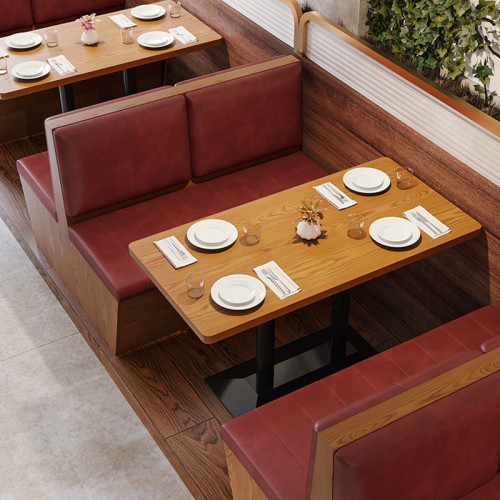 Modern Customized Pizza Shop Restaurant Leather Booth Sofa Sets