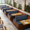 Modern Customized Pizza Shop Restaurant Leather Booth Sofa Sets