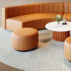 Semi Circular Hotel Club Office Reception Lounge Seating Sofa Set